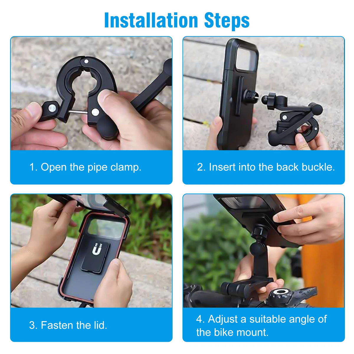 Wisebei Waterproof Bike Phone Holder