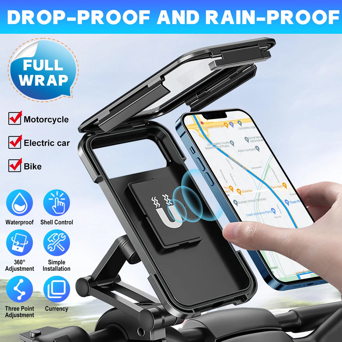 Wisebei Waterproof Bike Phone Holder